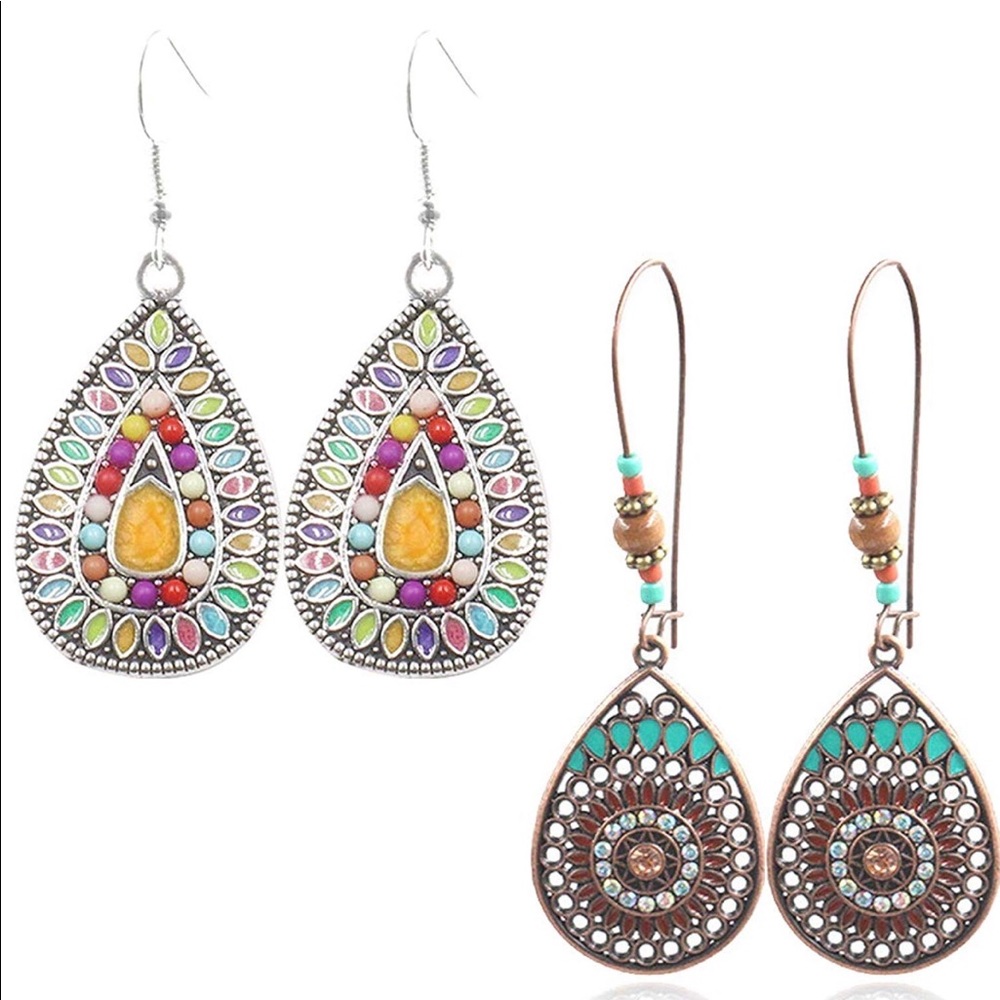 Bohemian Style Water Drop Earrings